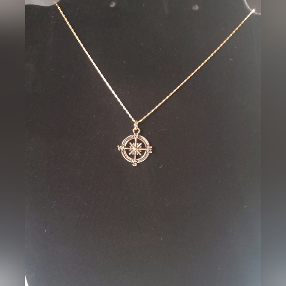 Jewelry - Compass Gold Necklace- New